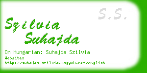 szilvia suhajda business card